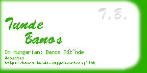 tunde banos business card